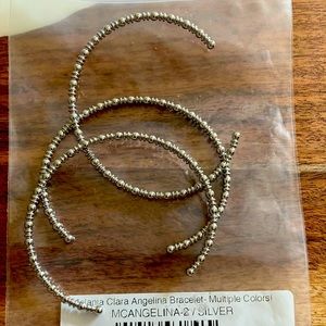 Melania Clara silver bangles (set of 3).  Never worn